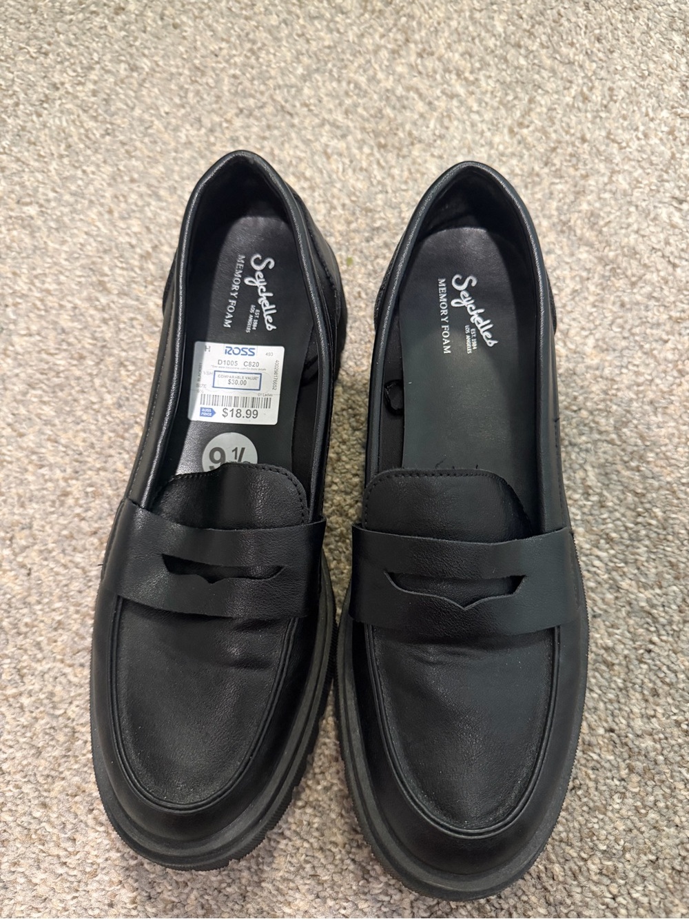 Seychelles Black Penny Loafers